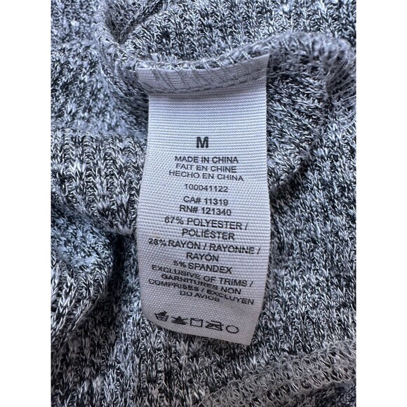 New Garage Women's M Off the Shoulder Bodysuit Long Sleeve Salt & Pepper Gray - Picture 8 of 9